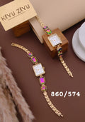 Crystal Stone Bracelet Watch (860/574)
