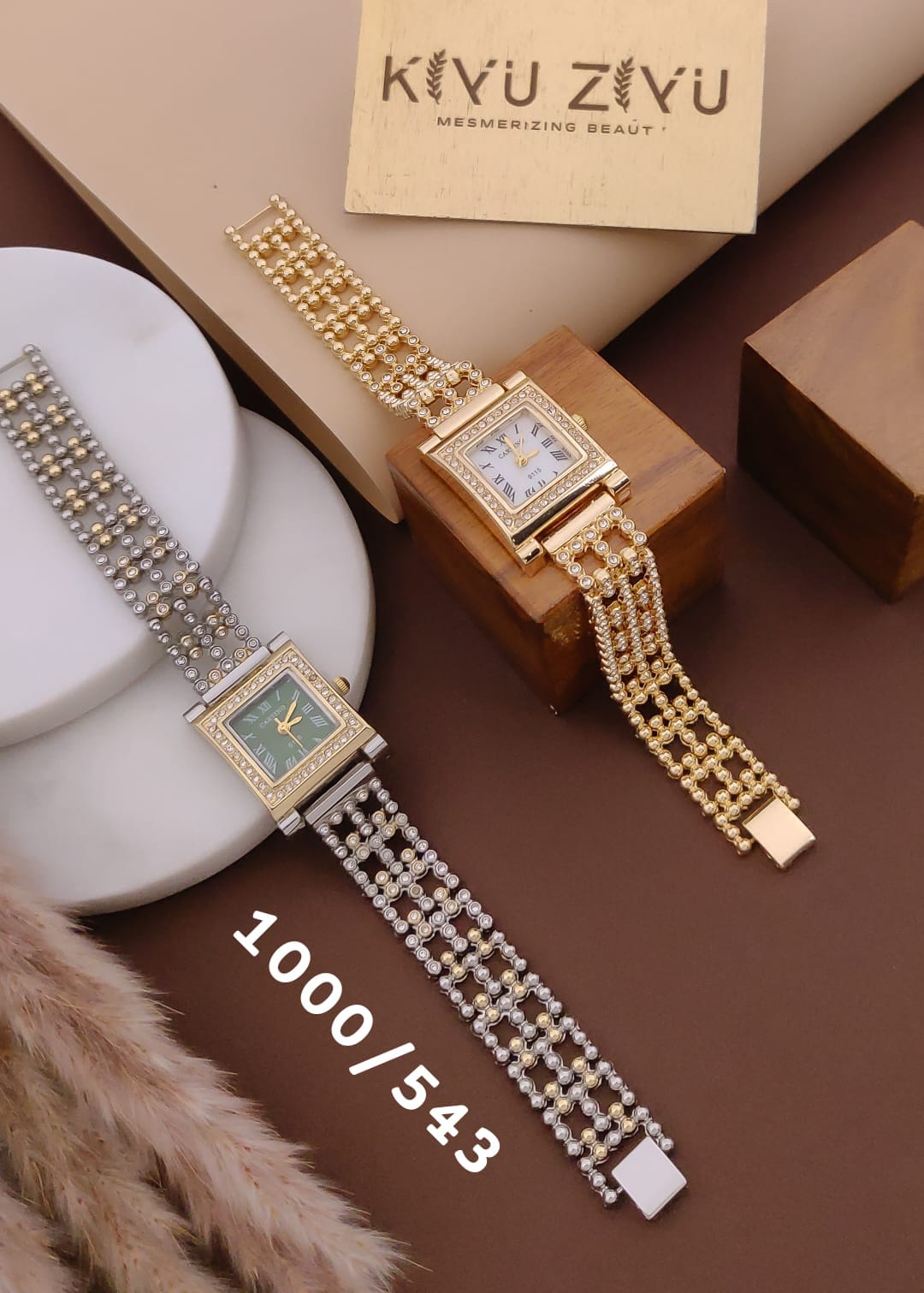 Square Multi-Link Crystal Watch (1000/543)