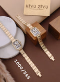 Leopard Rectangle Bracelet Watch (1000/545)