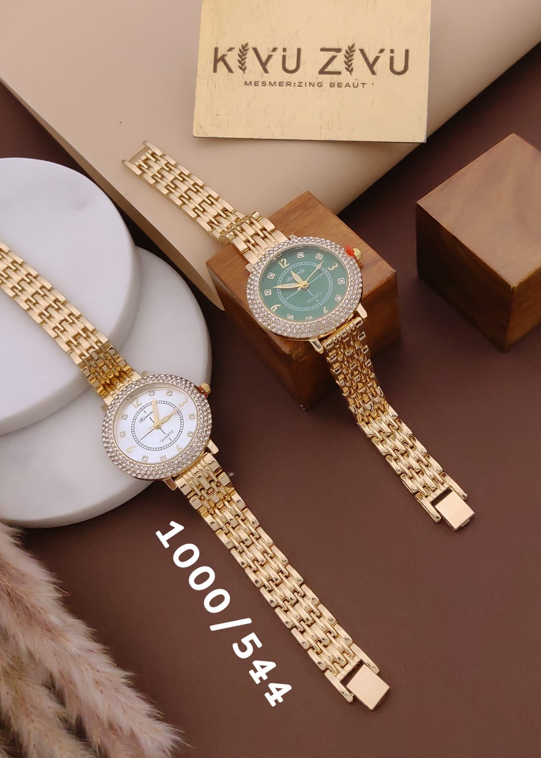 Luxury Crystal Bezel Watch (1000/544)