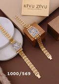 Square Crystal Leopard Watch (1000/569)
