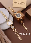 Modern Square Stone Link Watch 760/542