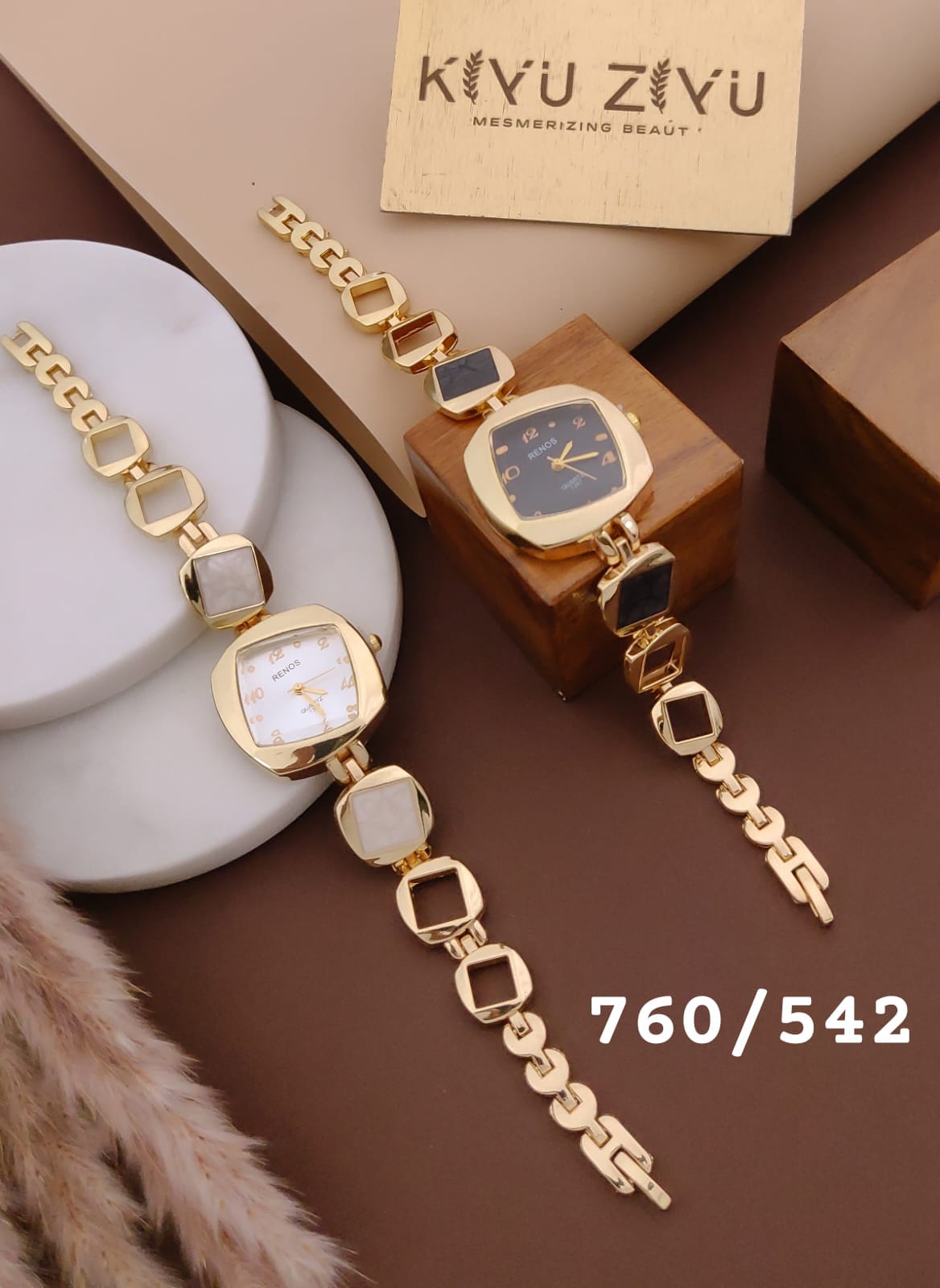 Modern Square Stone Link Watch 760/542