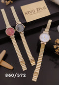 Slim Gold Stainless Steel Bracelet Watch 860/572
