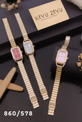 Vintage Rectangular Gold Watch 860/578