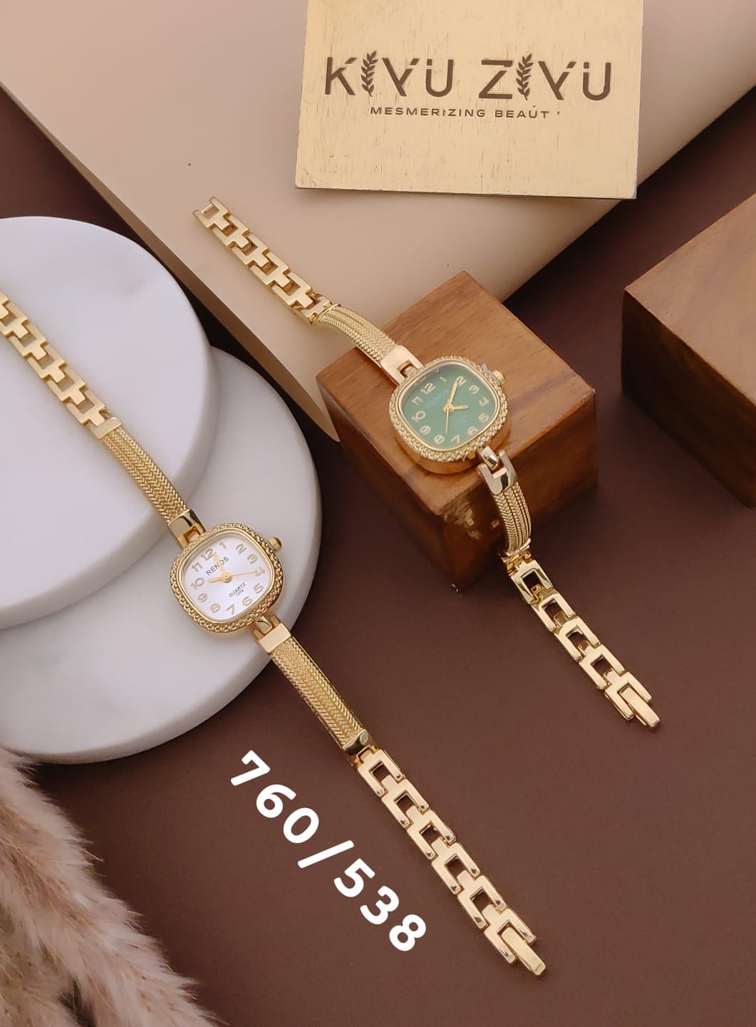 Square Mesh Bracelet Watch (760/538)