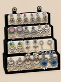 Oxidised Silver-Tone Earrings Combo Set   12 Pairs