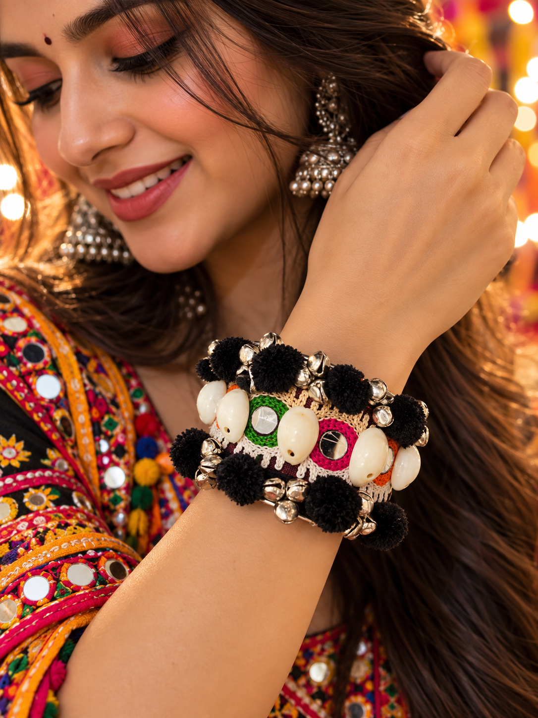 Handcrafted Traditional Mirror Work Bracelet