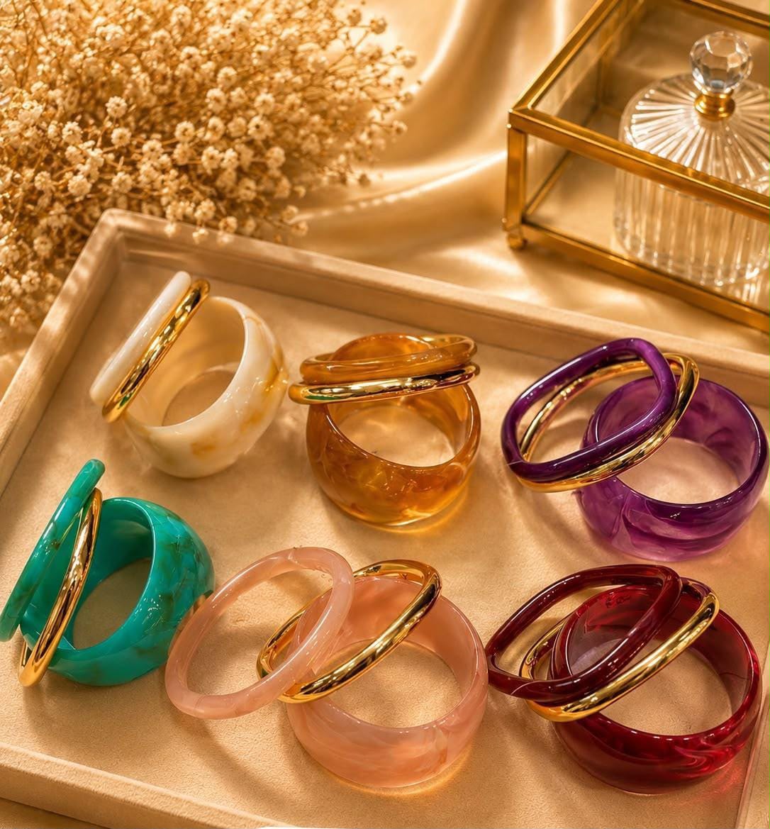 Aura Luxe Ring Stack Set