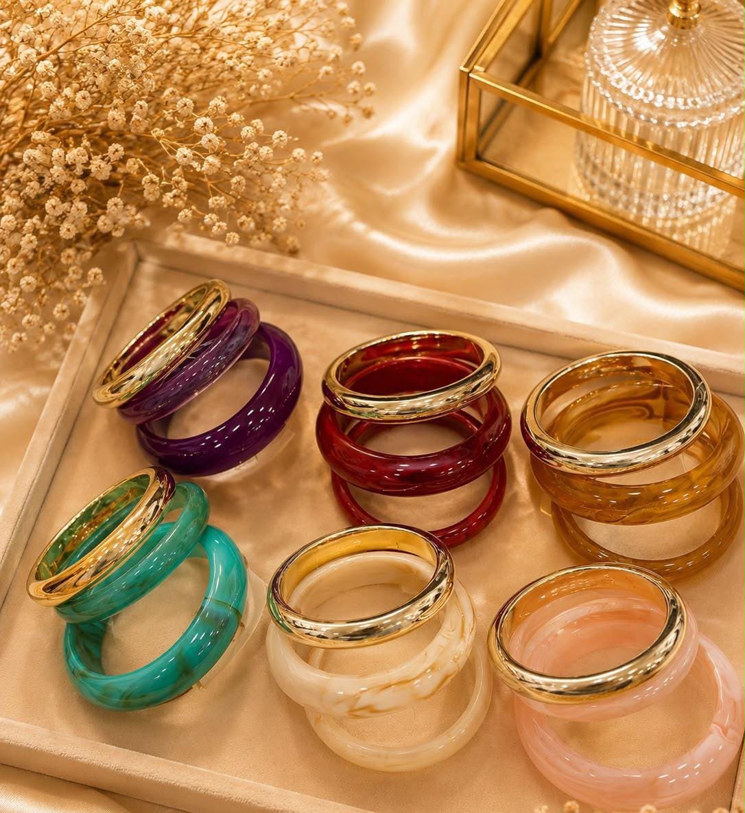 Halo Resin Bangle Set